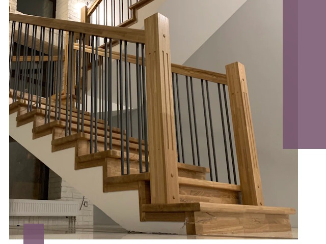 Реставрация деревянных и металлических лестниц в Луге