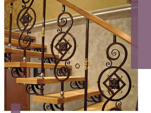 Изготовление кованых лестниц под ключ в Луге