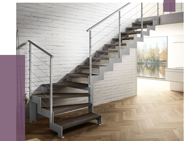 Г-образные лестницы под ключ в Луге от 37374 руб. | ПРОЛЁТ-Лга