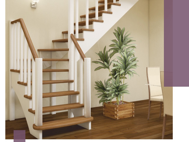 Г-образные лестницы под ключ в Луге — изготовление и монтаж