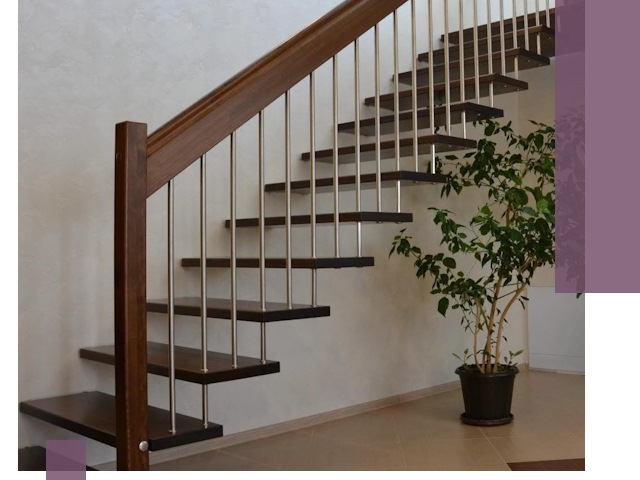 Лестницы на больцах под ключ в Луге – изготовление и монтаж