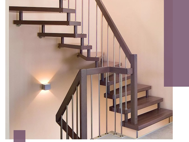 Изготовление лестниц на больцах в Луге под ключ