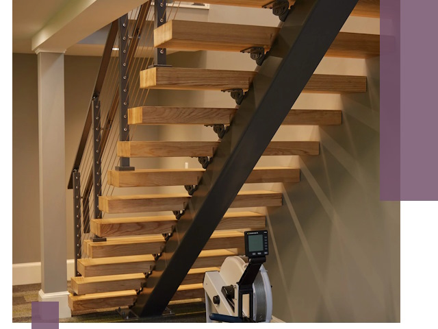 Лестницы на монокосоурах под ключ в Луге - изготовление и монтаж