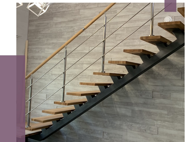 Изготовление лестниц на монокосоуре в Луге от 76810 руб. 