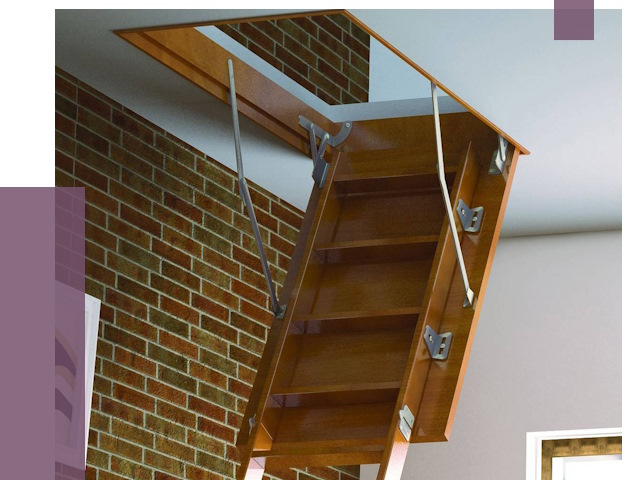 Установка чердачной лестницы в Луге от 7887 руб. | ПРОЛЁТ-Лга