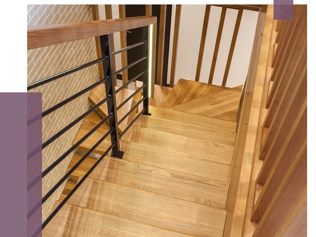 Лестницы из ясеня в Луге под ключ от 10104 руб. 