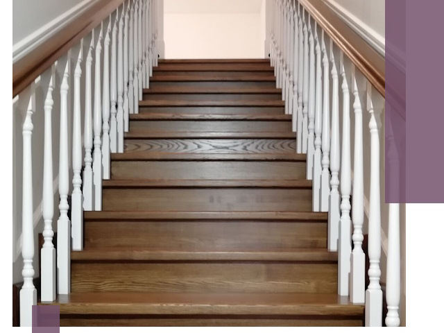 Лестницы из ясеня на заказ в Луге — изготовление и монтаж