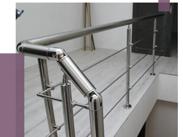 Перила из нержавеющей стали в Луге от 9073 руб. под ключ | ПРОЛЁТ-Лга