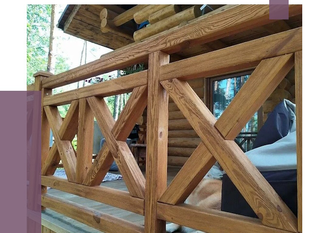 Деревянные перила под ключ в Луге от 7733 руб. 