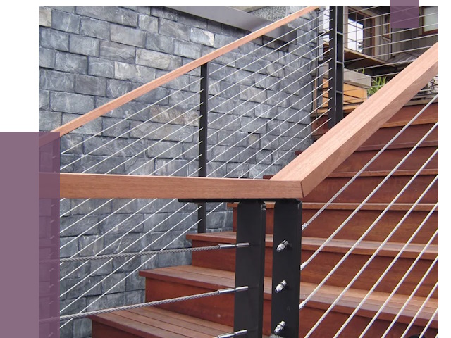 Тросовые перила под ключ в Луге от 7836 руб. 