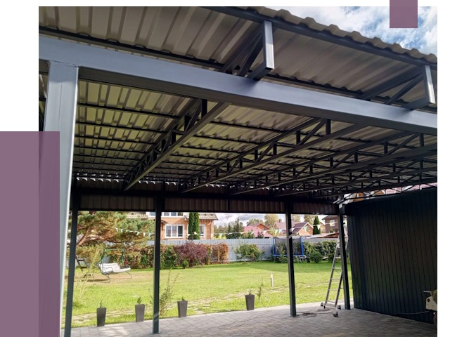 Монтаж навесов в Луге от 7423 руб. — установка навеса | ПРОЛЁТ-Лга