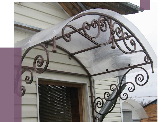 Изготовление козырьков в Луге от 7423 руб. — заказать | ПРОЛЁТ-Лга