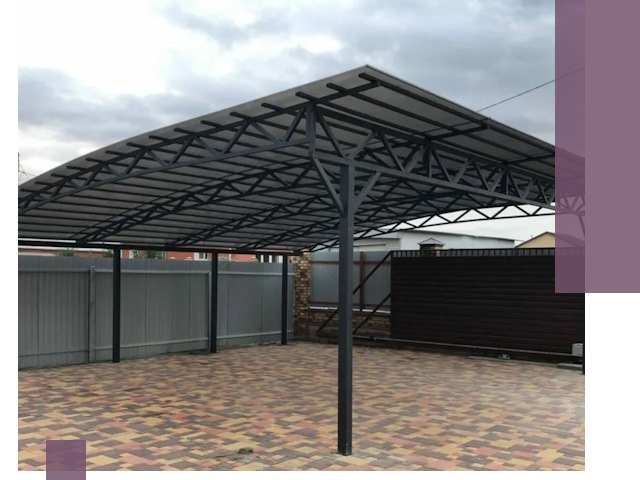 Недорогие навесы под ключ в Луге — изготовление и монтаж