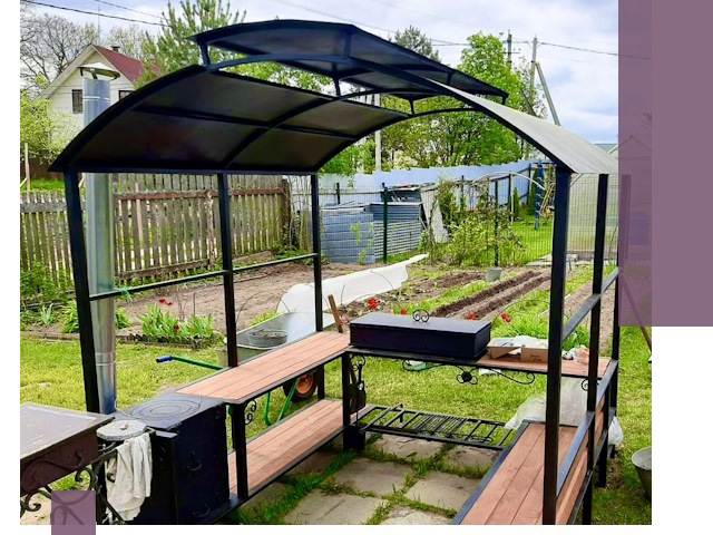 Навесы для барбекю в Луге: изготовление, монтаж и демонтаж