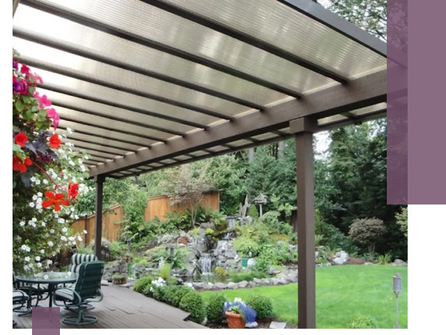 Навесы из поликарбоната под ключ в Луге быстро и надёжно