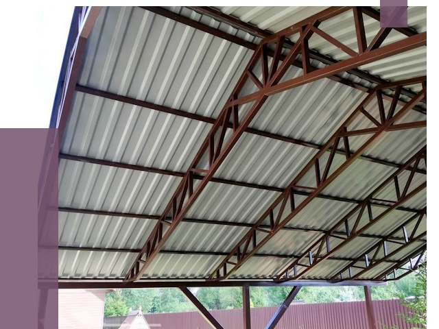 Навесы из профнастила в Луге от 7423 руб. | ПРОЛЁТ-Лга