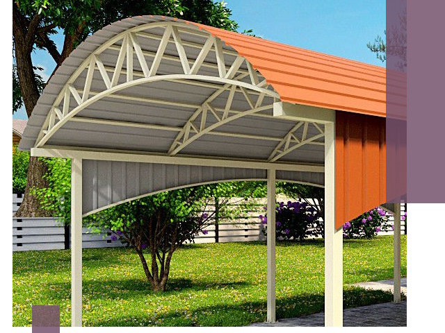 Навесы из профнастила под ключ в Луге — установка и монтаж