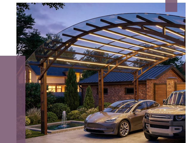 Металлические навесы в Луге от 12784 руб. под ключ — ПРОЛЁТ-Лга