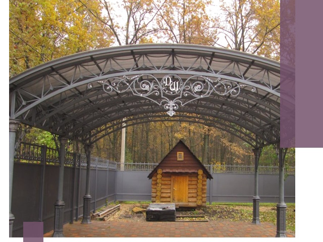 Кованые навесы премиум-класса под заказ в Луге