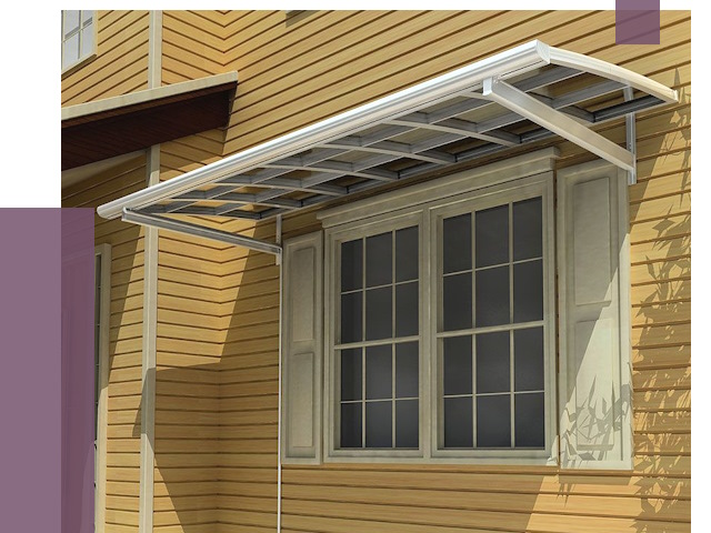 Козырьки над окнами в Луге от 7681 руб. — монтаж, покупки | ПРОЛЁТ-Лга