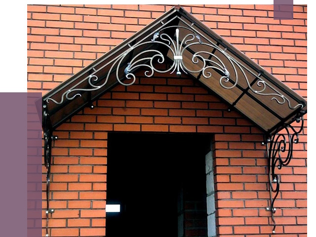 Металлические козырьки в Луге от 10774 руб. 