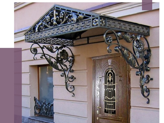 Кованые козырьки в Луге под ключ от 12836 руб. — ПРОЛЁТ
