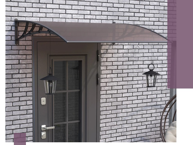 Недорогие козырьки и навесы под ключ в Луге