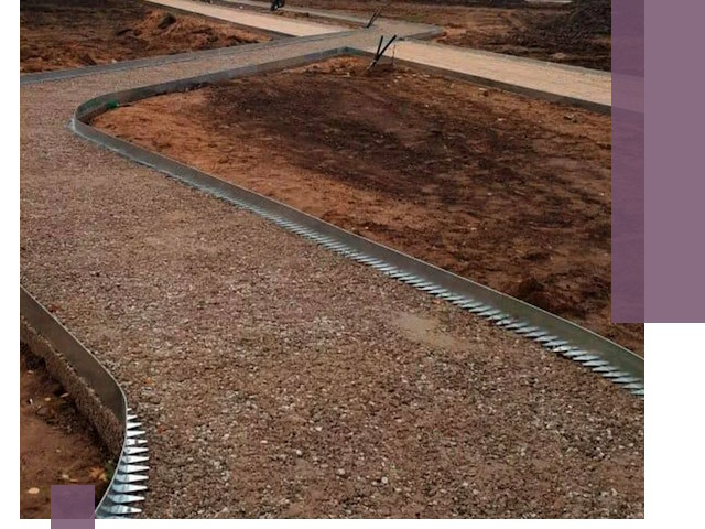 Металлические бордюры под ключ в Луге — изготовление и монтаж