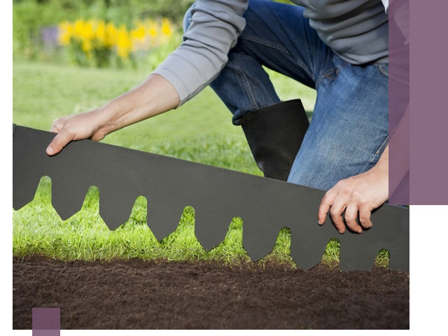 Металлические бордюры для газона в Луге — изготовление и монтаж