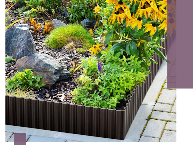 Металлические бордюры для клумб в Луге — производство и монтаж