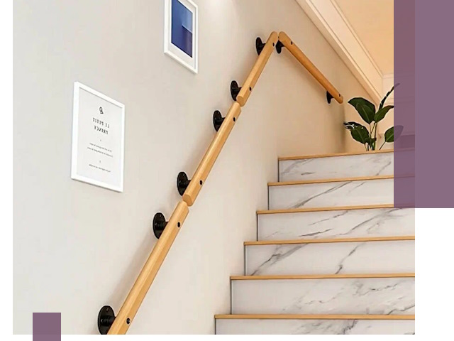 Поручни металлические и деревянные под ключ в Луге